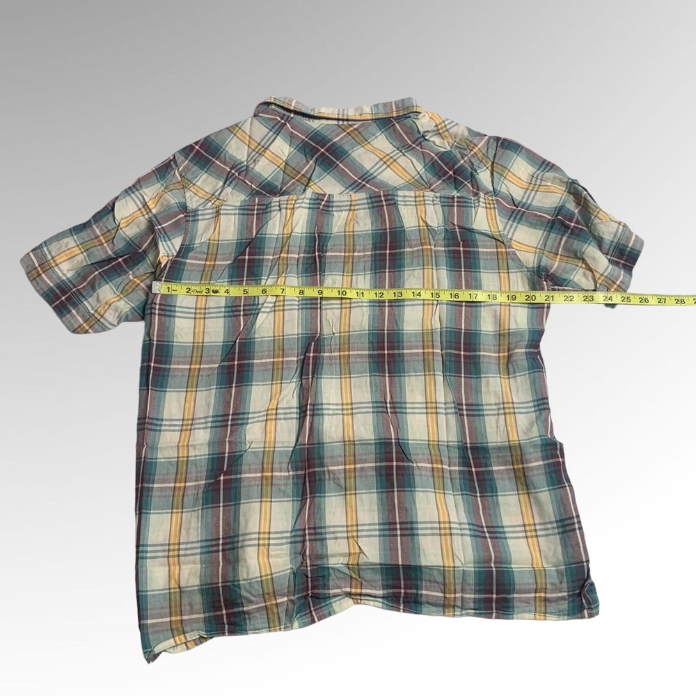 North face Shirt  Mens Large Short Sleeve button down Plaid Outdoor Hiking - Picture 3 of 6